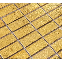 Decorgenius Home Improvement Gold Strip Ceramic Mosaic Tiles DGCM007 