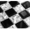 Europe Style Black and Wihte Crystal Classic Glass Mosaic Tiles for Bathroom