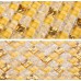 Frosted Yellow Amber Mosaic Art Kitchen Diamond Glass Mosaic Tiles