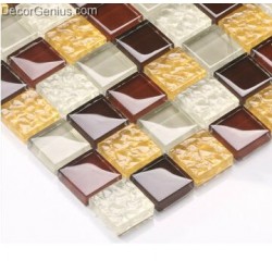 Discount China Mosaic Tile White Dark Brown for Door Decoration Mosaic Tiles DGGM020