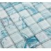11 Sheets Sky Blue Color Glass Blend Navy Glass Mosaic Tiles Cheap Sink Floor Tile 