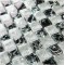 Black and White Frosted Glass Mosaic Tile