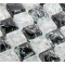 Black and White Frosted Glass Mosaic Tile
