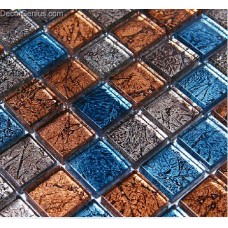 Faded Blended Blue Red Glass Mosaic Tile Vintage Home Decoration Free Shipping Mosaic Tiles