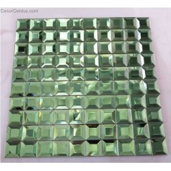 5 Faced Wall Tile Green Wallcover Tiles DGGM039 Home Decor Mosaic Tiles