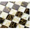 11 Sheets Gold Nailed Backsplash Tile Black and White Home Improvement Glass Mosaic Tiles 