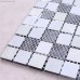 Glass Black Navy Blend Color 8MM Wall Mosaic Tile Kitchen Countop 3D Carved Home Decoration Tiles