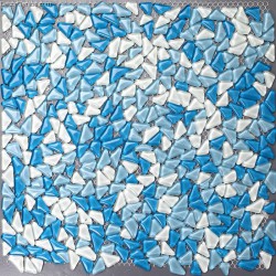 Crystal Blue Pebble-Style Home Decor Wall Tile Modern Backsplash Kitchen 3D Blend Mosaic Tiles