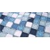 Classic Popular Ice Cracked Flower Blue KTV Front Desk Countertop Mosaic Tile Bathroom Swimming Pool Tiles