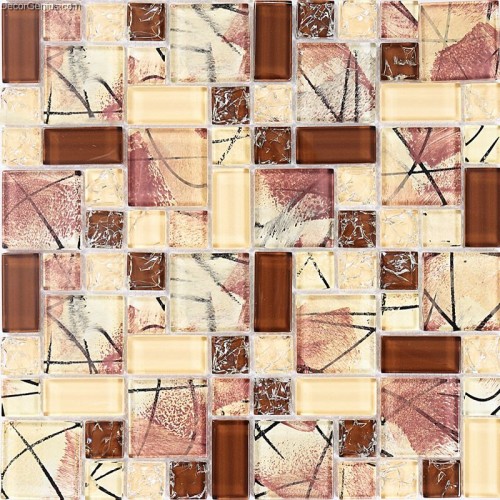 Crystal 3D Mirror Home Decoration Wall Tile 300X300 Sheet Front Desk Mosaic Glass Tiles