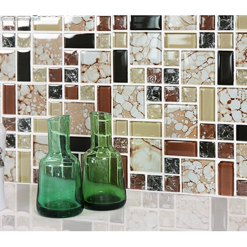 Bubble Pattern Mosaic Kitchen Wall Tile DGGM083 Bathroom Tiles Front Desk Glass Mosaic
