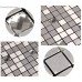 Silver Aluminum Metal Mosaic Tiles 13 Faced Glass Chip Mixed Home Improvement Materials