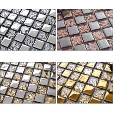 Metal Electroplating Mosaic Wall Tiles Floor Free Shipping