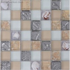 Home Mosaic Tiles Decoration Mother of Shell Ice Cracked Wall Stickers Bathroom Tile