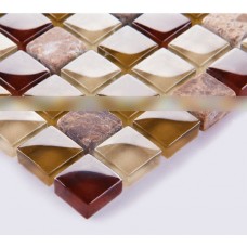 Stone Tiles Natural Handmade Glass Mosaic Paneling Wall Decoration