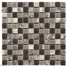Blend Mixed Material Glass Mirror Mosaic Tile Modern Style Home Living Room Stone Wall Tiles