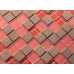 Red Floor Tiles Home Kitchen Backplash Brown Wall Tiles 3D Mirror Mosaic Tiles DGWH026