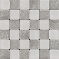 DecorGenius White Grey Leather Wall Tile Living Room Decor Wall Tiles Mosaic DGWH037