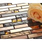 DGWH041 Silver Stainless Steel Sink Floor Wall Tile Natural 3D Glass Mosaic Tiles