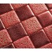 Dark Red Ladies Bedroom Wall Tile DGWH045 Leather Hand Made Mosaic Decoration