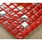 [Out of stocks] Dark Red Glass Tile Mirror Tiles Pink Decorative Stainless Steel Mosaic Tile Mirrored Frame