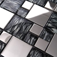 Silver Metal Aluminum Plate Mosaic DGWH062 TV Living room Background Tile Mosaic Wholesale