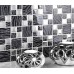 Pure Black metal wall decor kitchen Galvanized Mosaic Backsplash Tile
