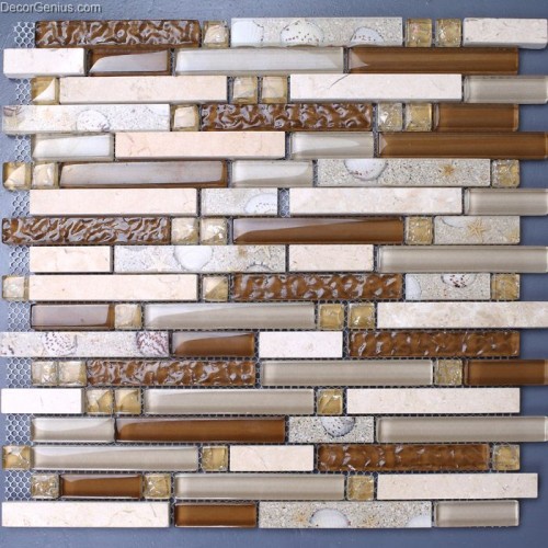 Elegant Marble Stone Home Decor Kitchen Backsplash Tile Mosaic Glass Diamond Chip Tiles