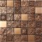 Natural Wooden TV Tile Stainless Steel Mosaic Metal Kitchen Backsplash Decor Tiles