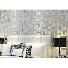 DecorGenius 5 Color Options Light Grey Mosaics Style Decor Wallcovering Fabric Non Woven Wallcovering