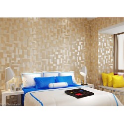 DecorGenius 5 Color Options Light Yellow Mosaics Style Decor Wallcovering Fabric Non Woven Wallcovering