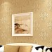 Gold Flower and Stripe Best Coordination LIving Wallpaper Soft and Smooth Natural Wallcovers