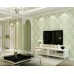 Flower and Stripe Best Coordination Green LIving Wallpaper Soft and Smooth Natural Wallcovers